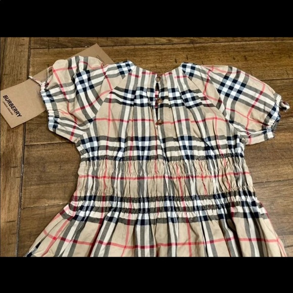 NWT Burberry 3T Joyce Smocked Vintage Check Dress - Picture 9 of 15